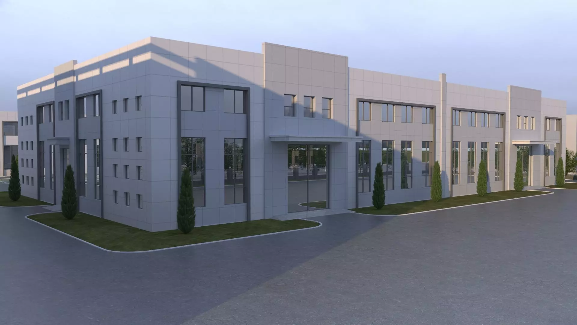 industrial building 3D model_0
