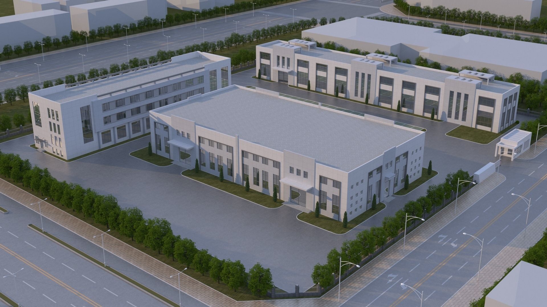 industrial building 3D model_2