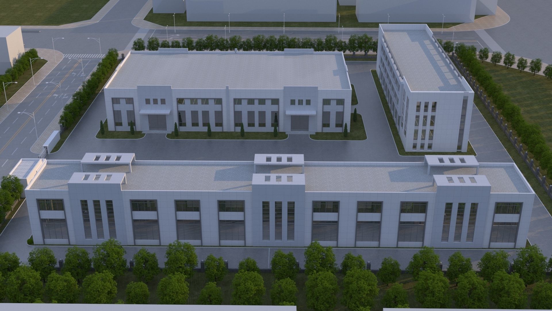 industrial building 3D model_4