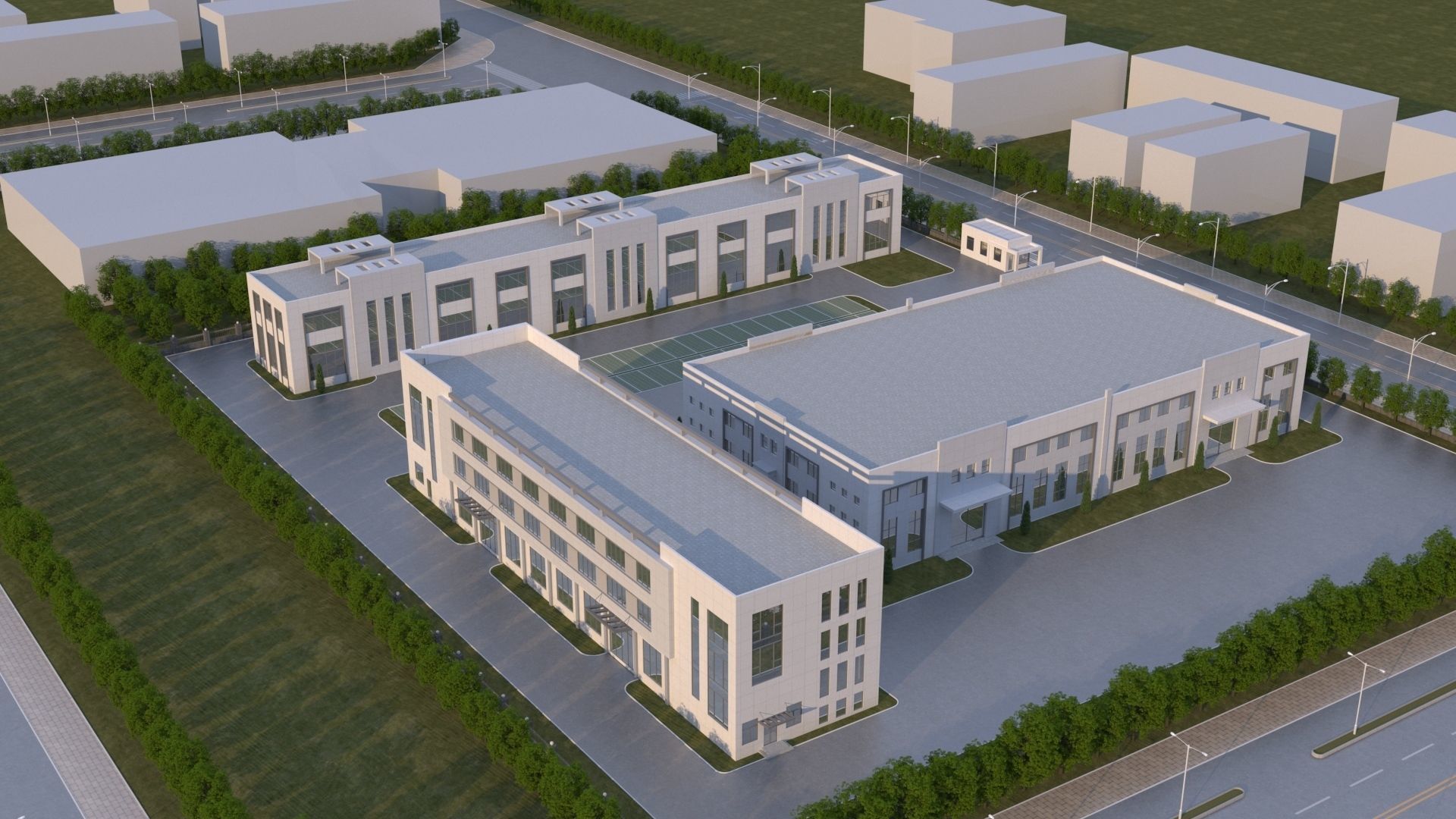 industrial building 3D model_8