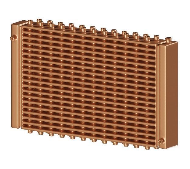 Copper Car Radiator 3D model_1