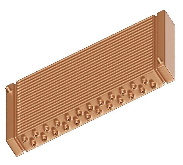 Copper Car Radiator 3D model_2