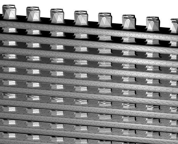 Copper Car Radiator 3D model_5