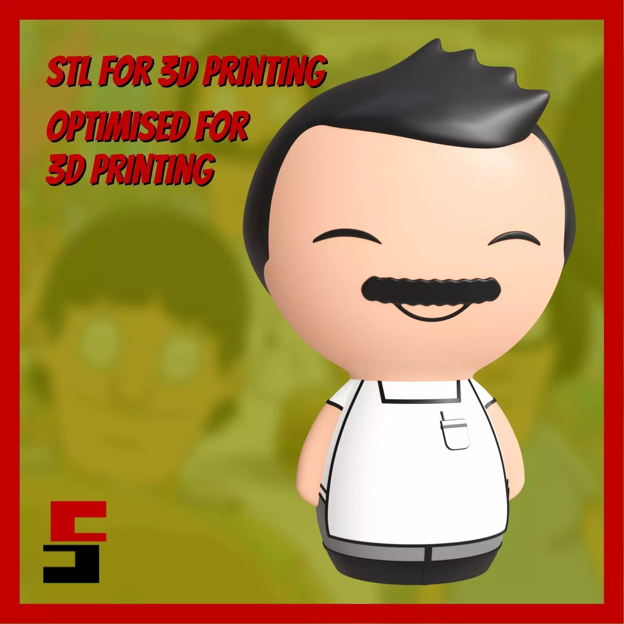 Bobs Burgers Funko POP Bob Belcher Figurine 3D print model_0