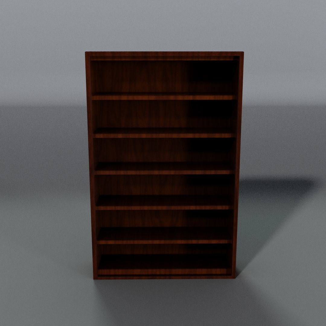 Cupboard wooden cabinet with two doors Free low-poly 3D model_2