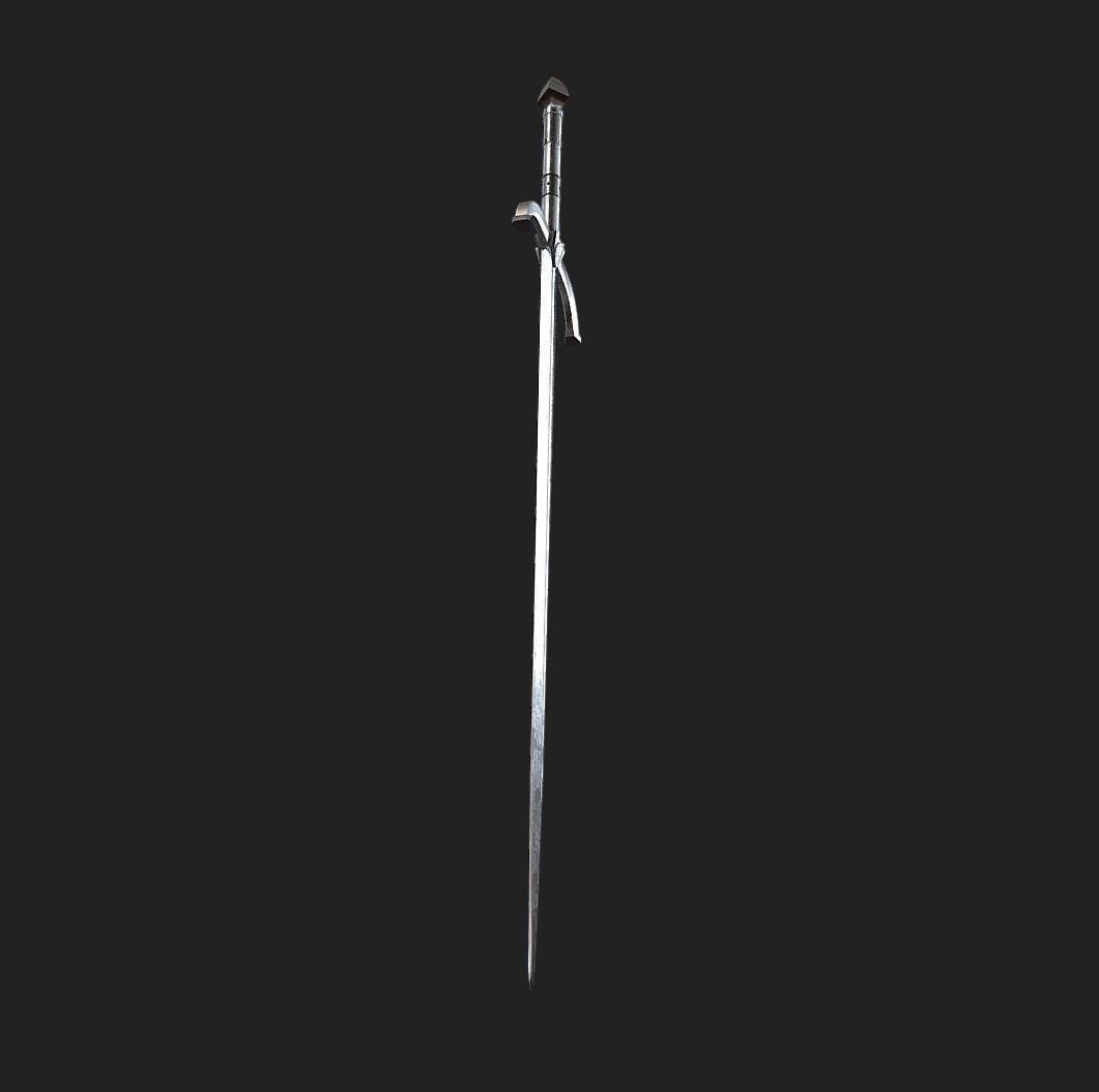 Sword Low-poly 3D model_4