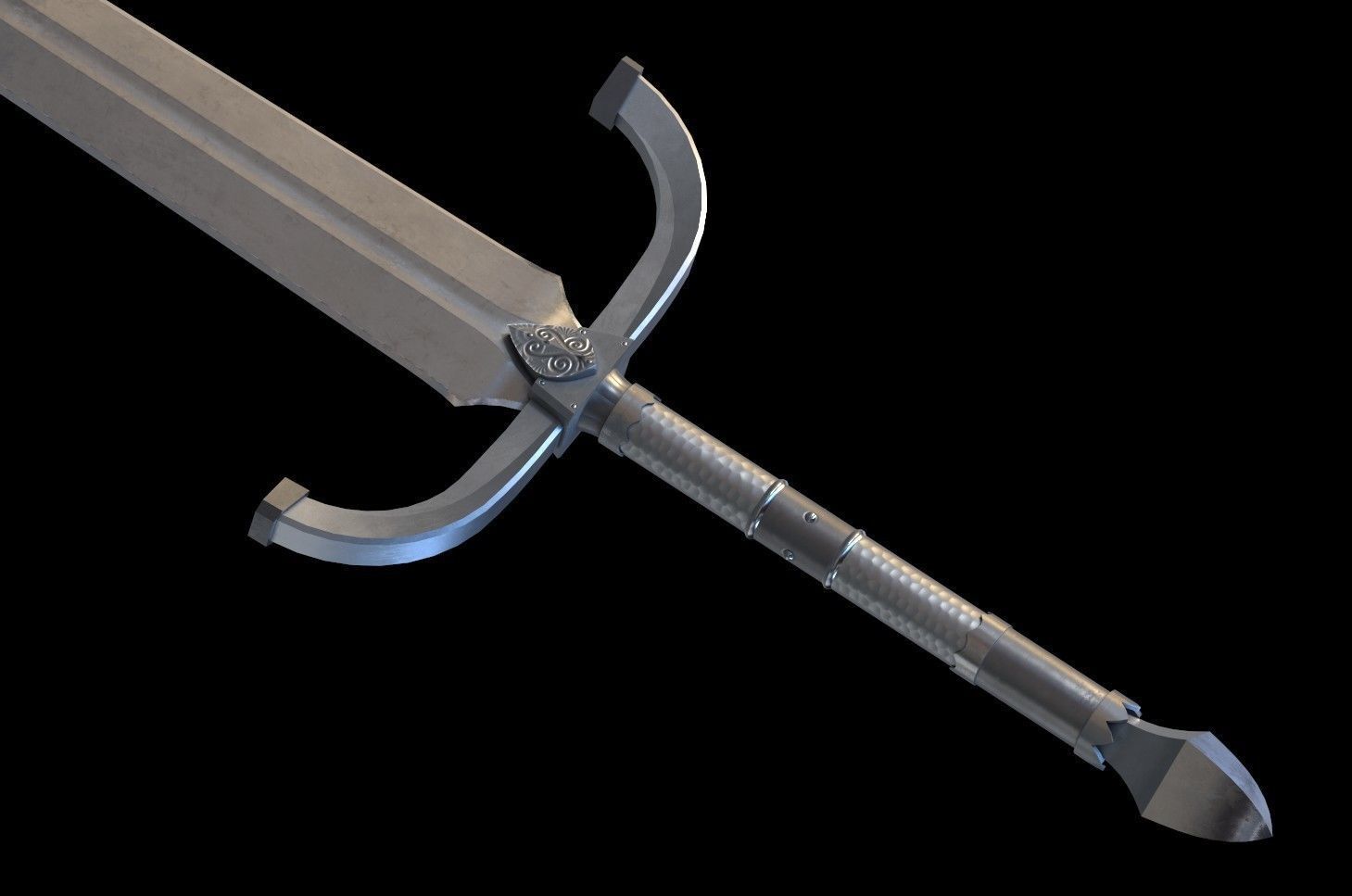 Sword Low-poly 3D model_2