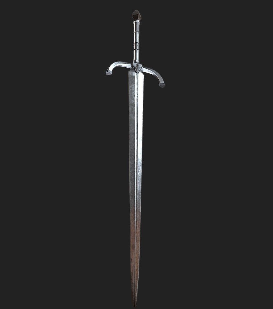 Sword Low-poly 3D model_3
