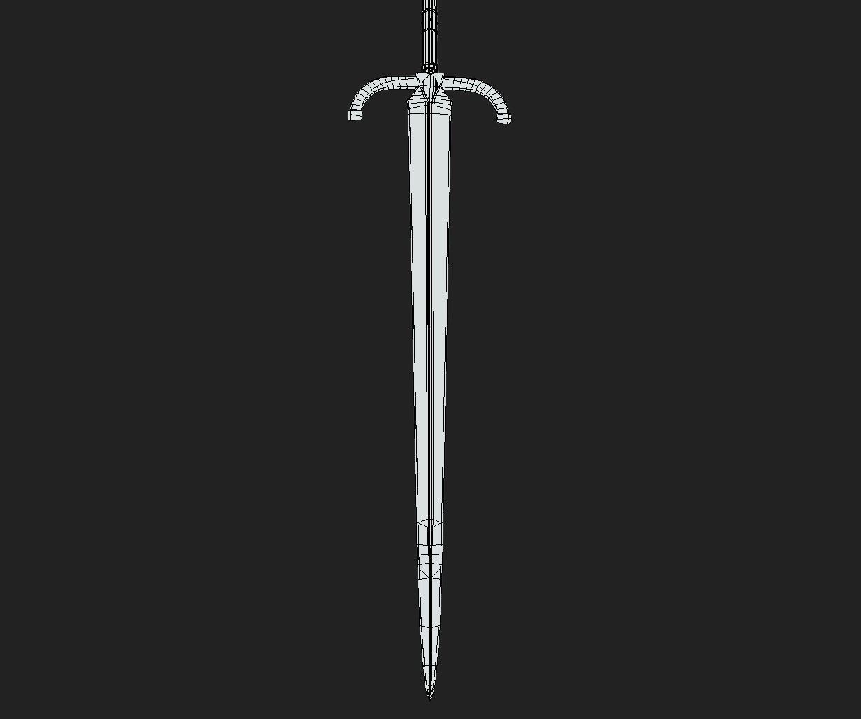 Sword Low-poly 3D model_6