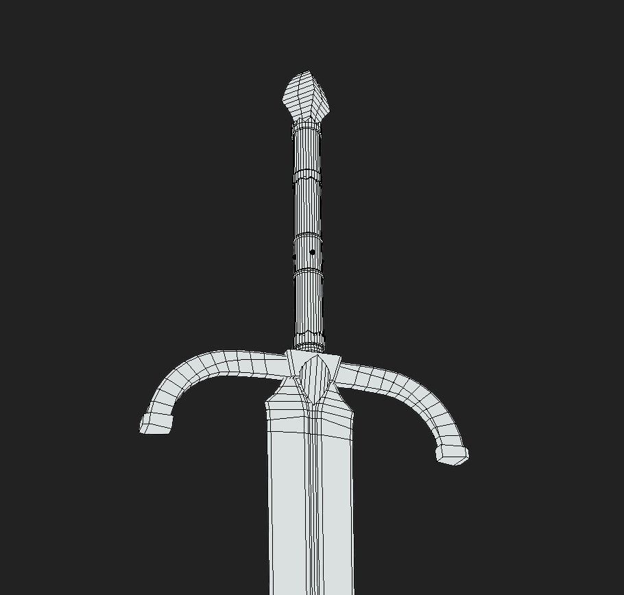 Sword Low-poly 3D model_5
