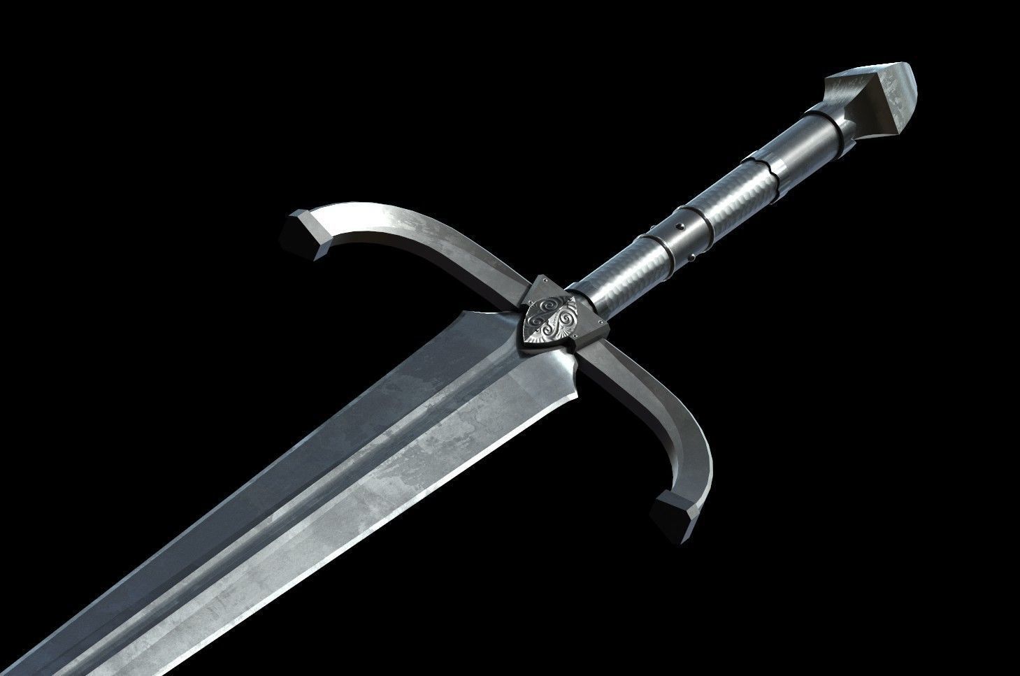Sword Low-poly 3D model_1