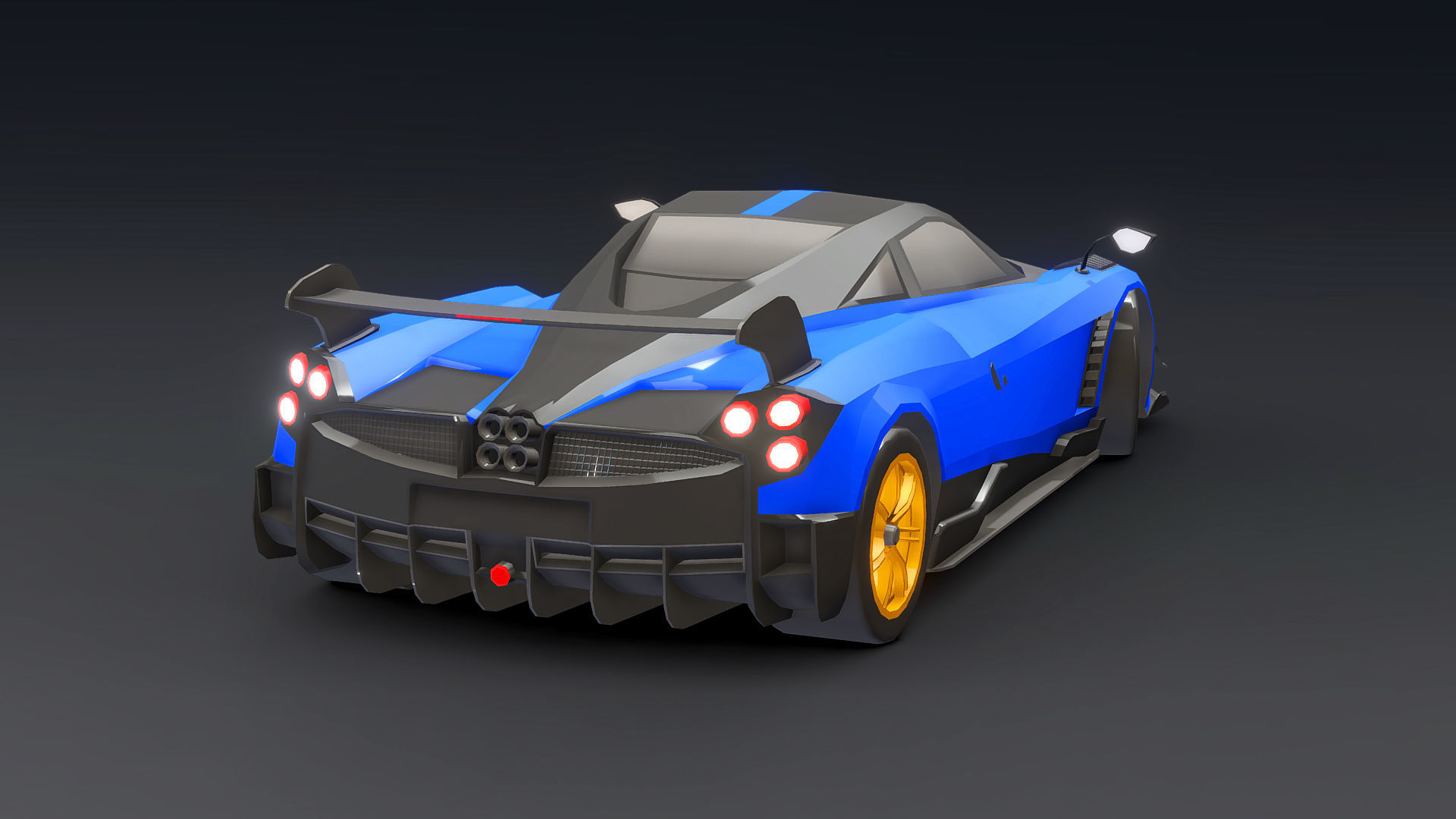 Cars Pack Low-poly 3D model_49