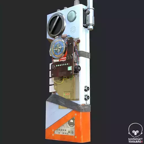 Customized Walkie Talkie Electronic Card Attached - Radio Low-poly 3D model