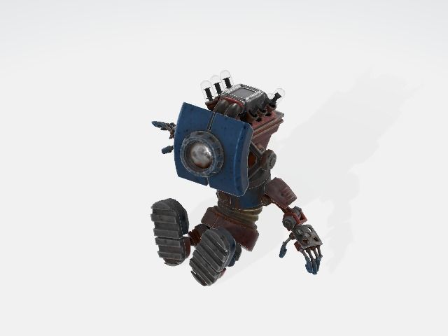 baby robot  Low-poly 3D model_1