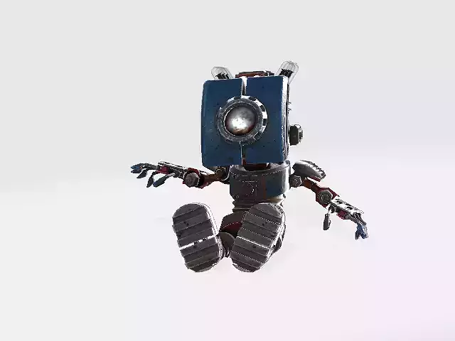 baby robot  Low-poly 3D model