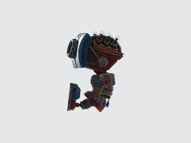 baby robot  Low-poly 3D model_2