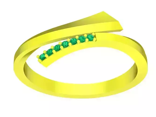 simple art diamond korean women ring 4445