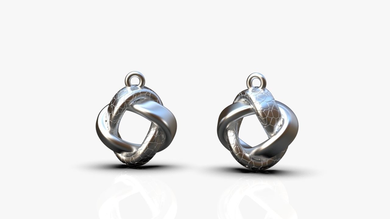 Modern earrings 3D print model_12