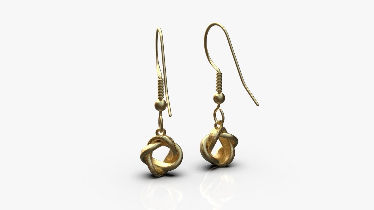Modern earrings 3D print model_4