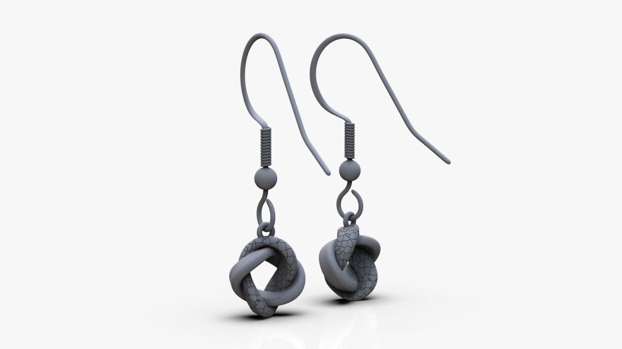 Modern earrings 3D print model_16