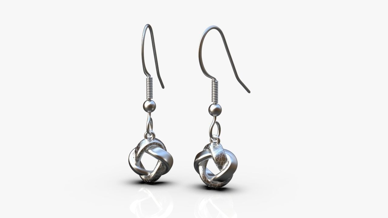 Modern earrings 3D print model_10