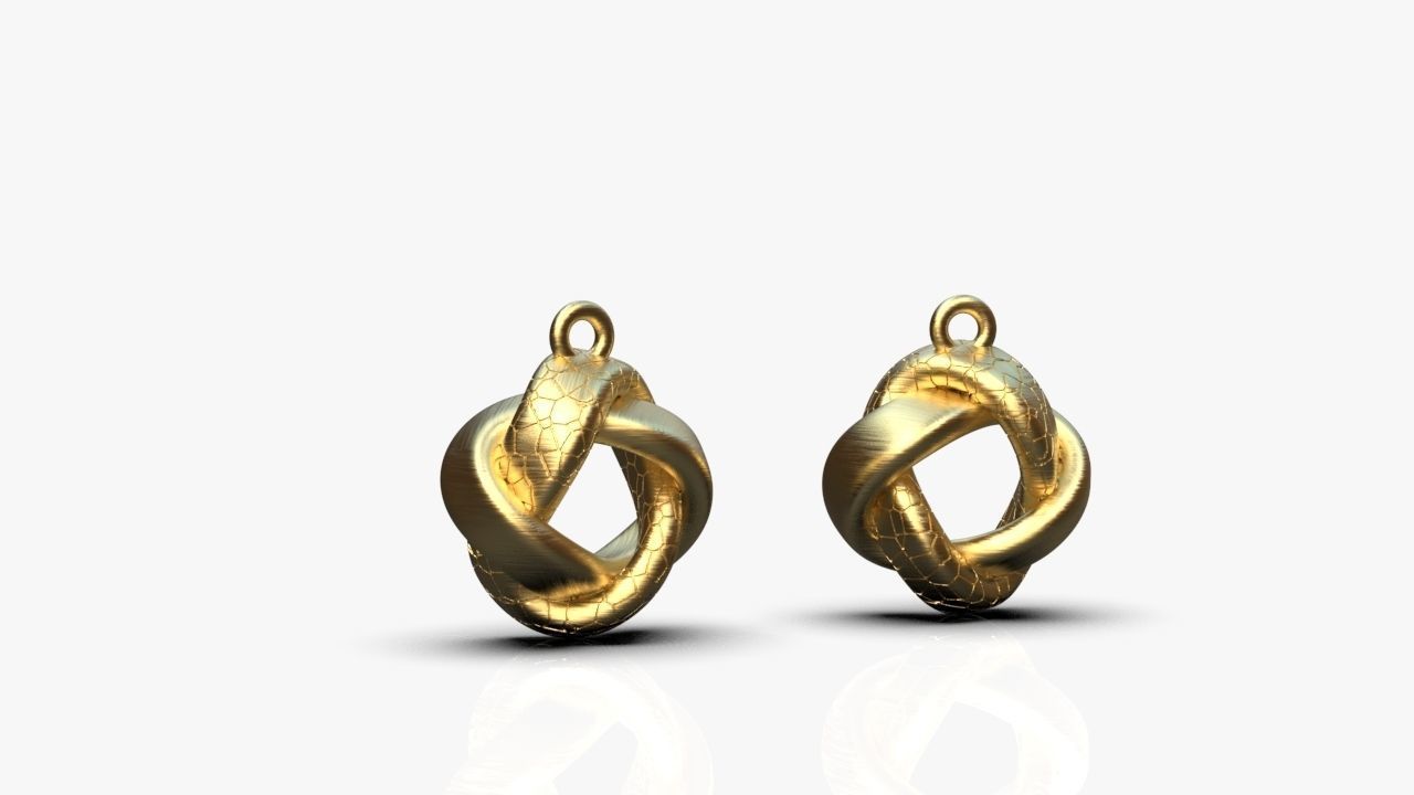 Modern earrings 3D print model_8