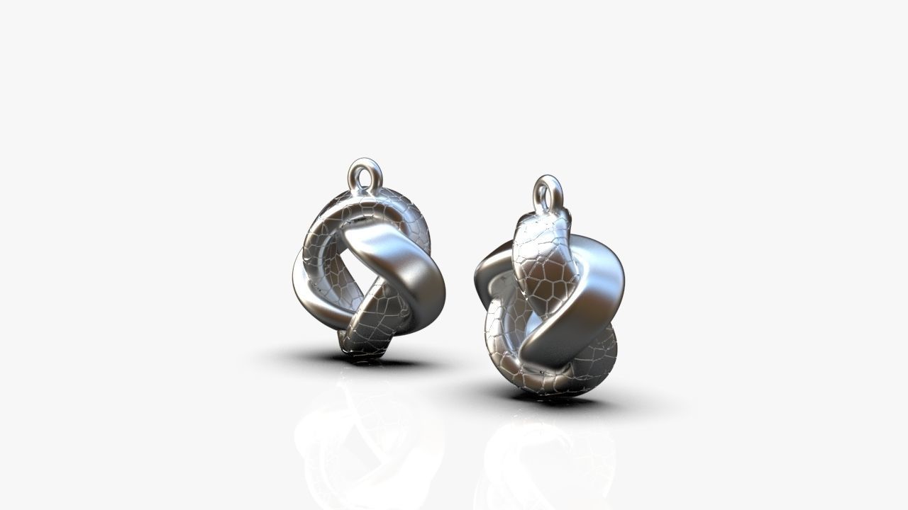 Modern earrings 3D print model_14