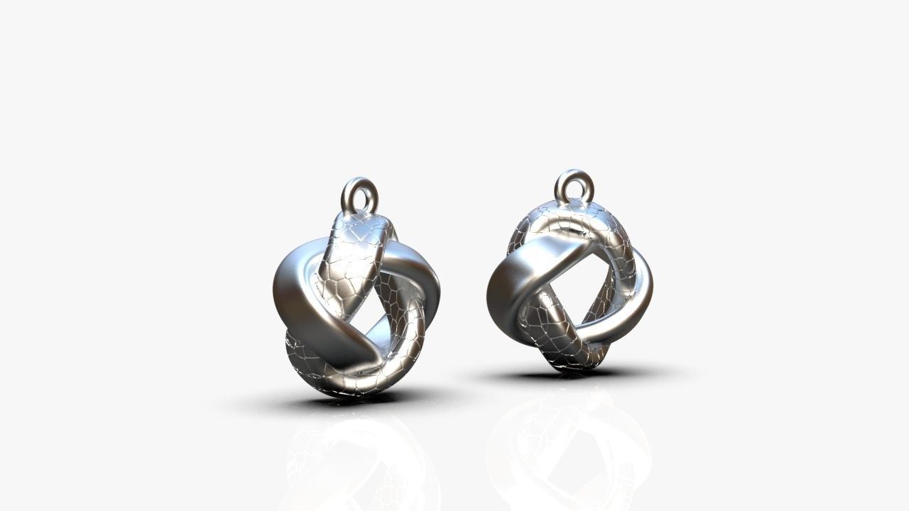 Modern earrings 3D print model_13