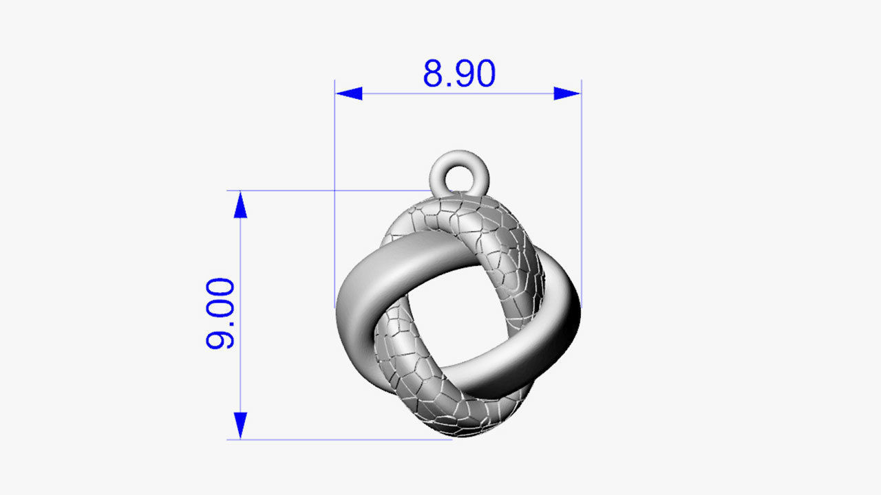Modern earrings 3D print model_17