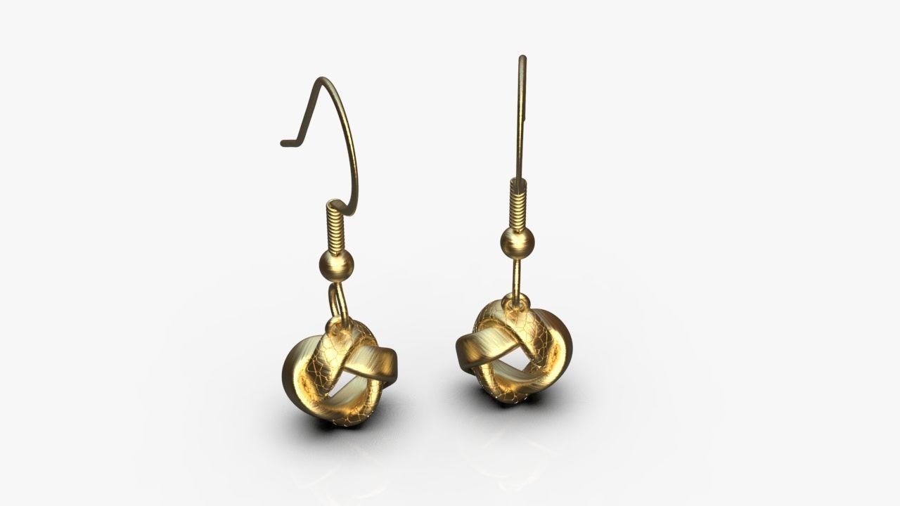 Modern earrings 3D print model_5