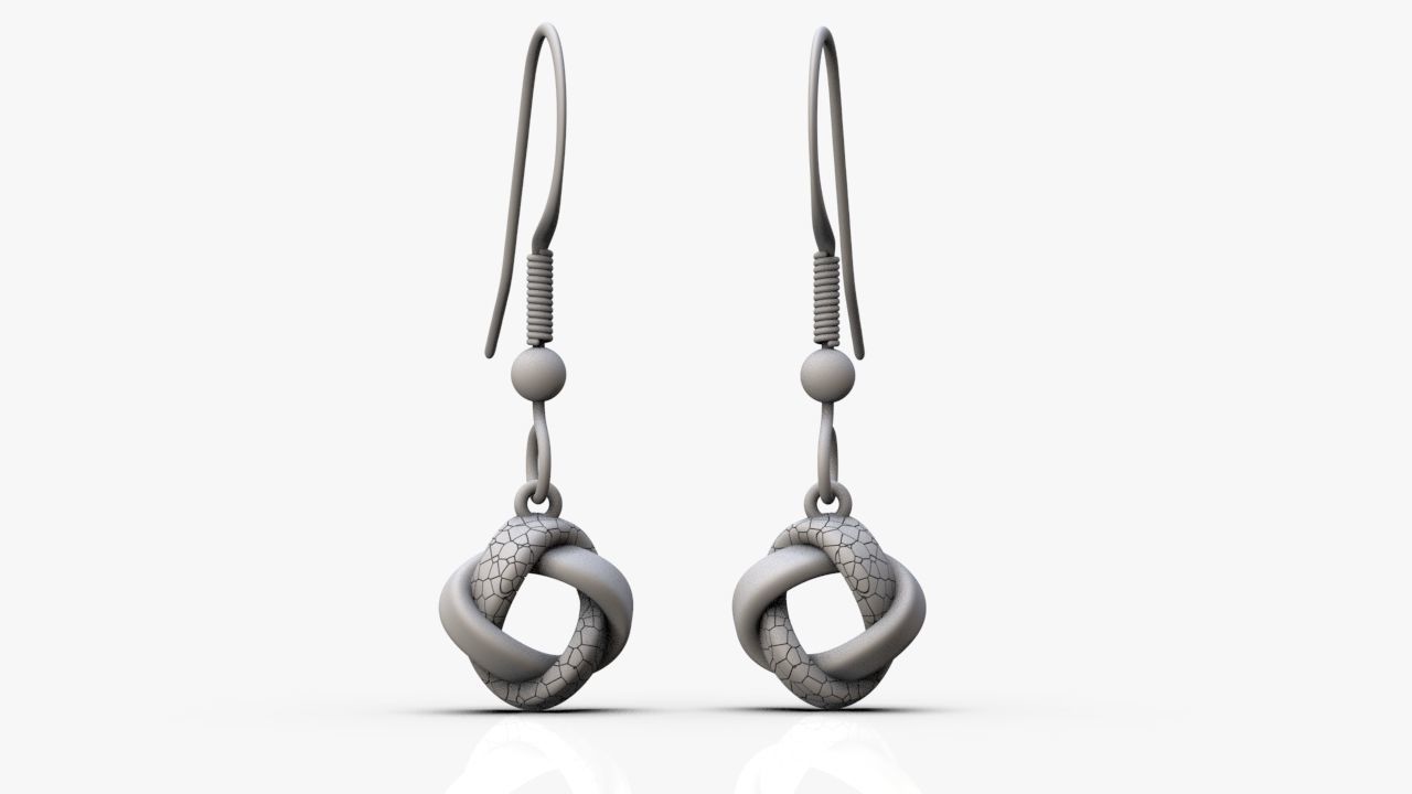 Modern earrings 3D print model_15