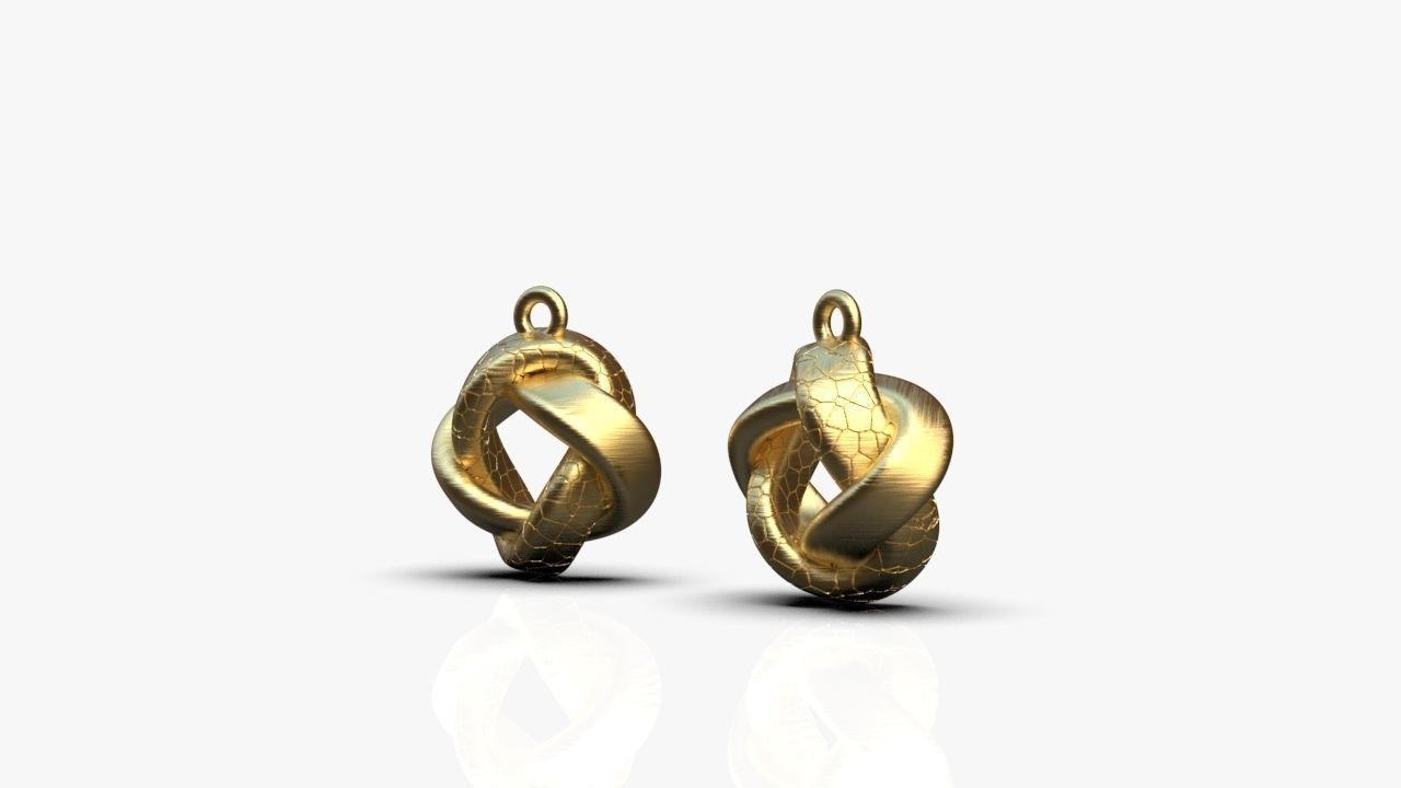 Modern earrings 3D print model_7