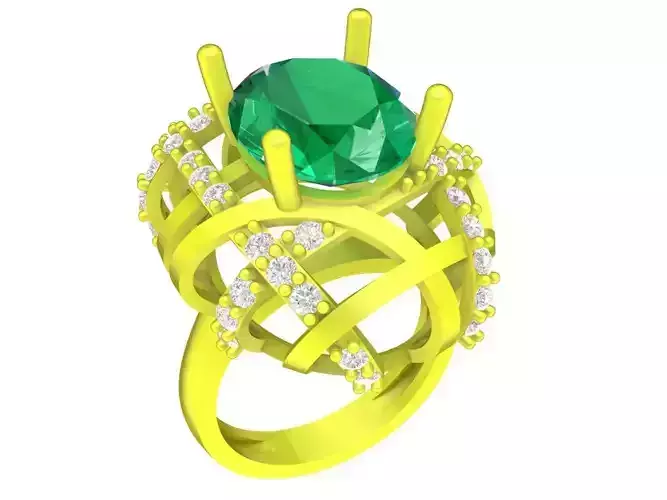 oval diamond korean women ring 4448