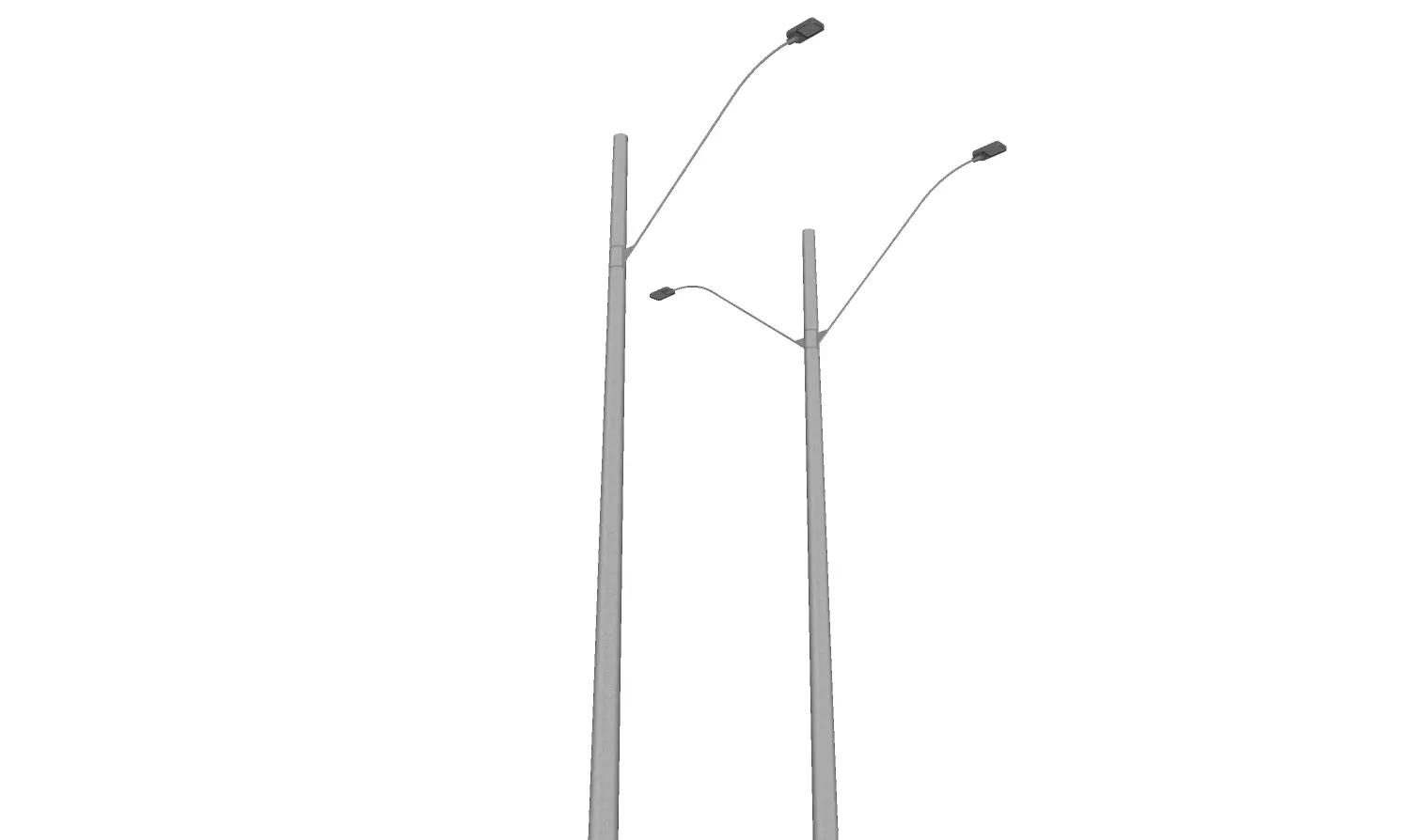 Concrete Lamp Post - Light Pole - Street Light - Group 03 3D model_0