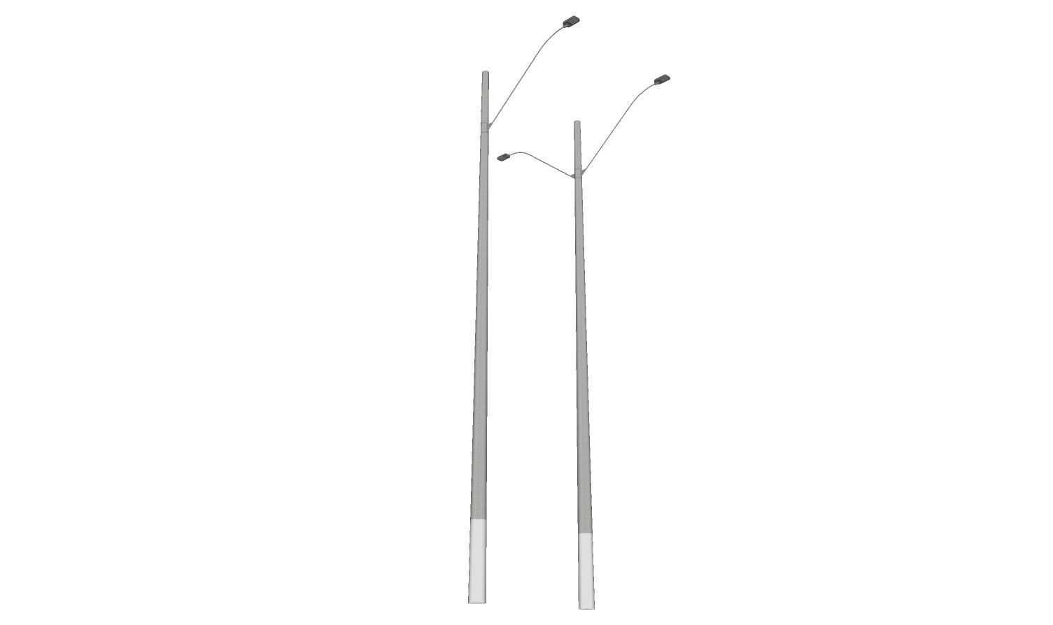 Concrete Lamp Post - Light Pole - Street Light - Group 03 3D model_2