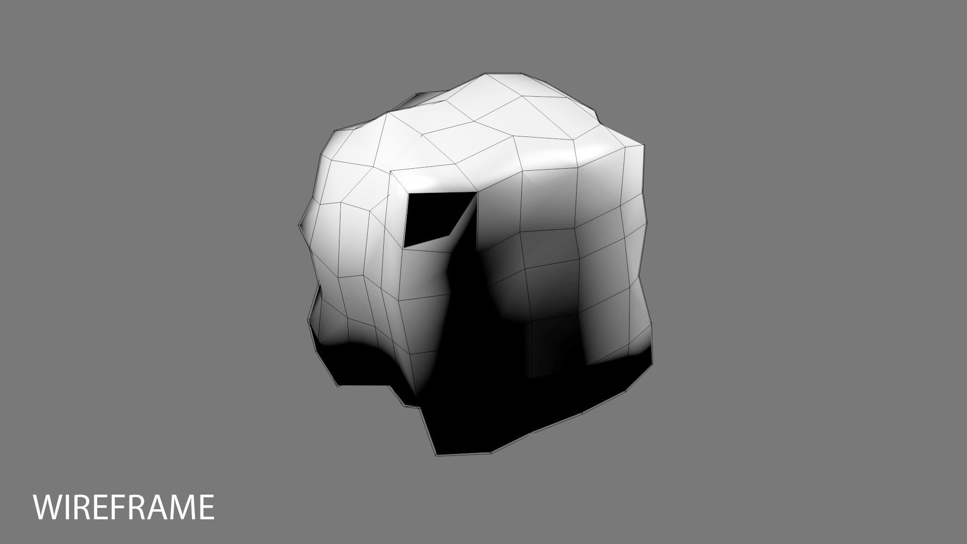 Rock 2 piece of 3D model_3
