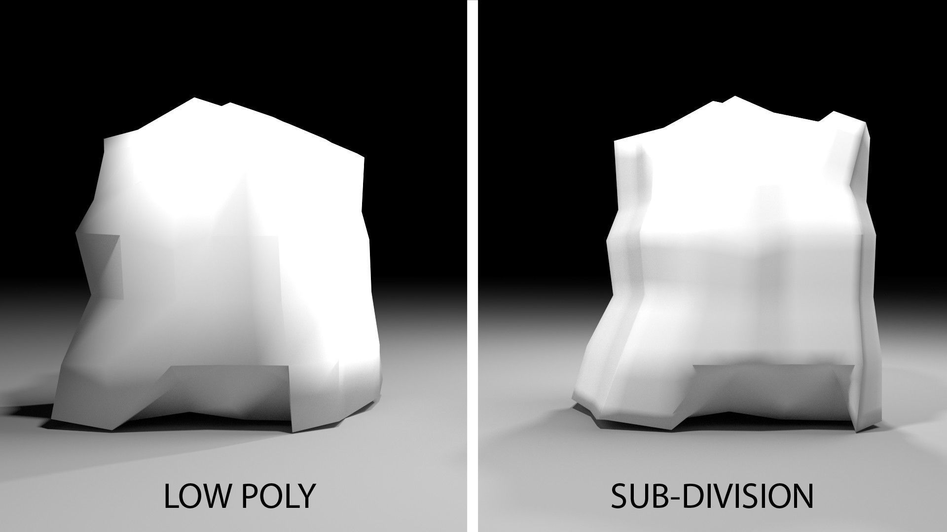 Rock 2 piece of 3D model_4