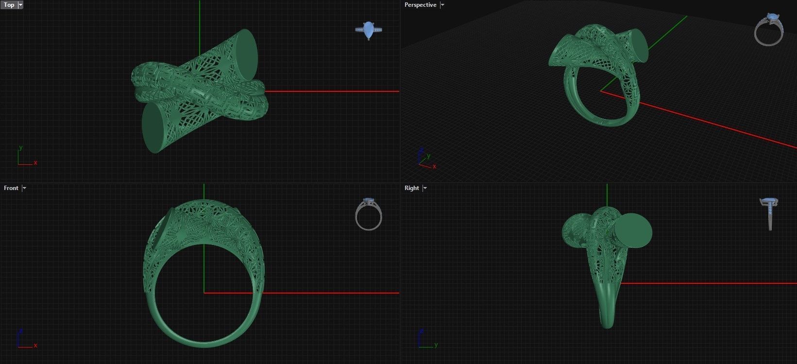 fusion ring 3D print model_1
