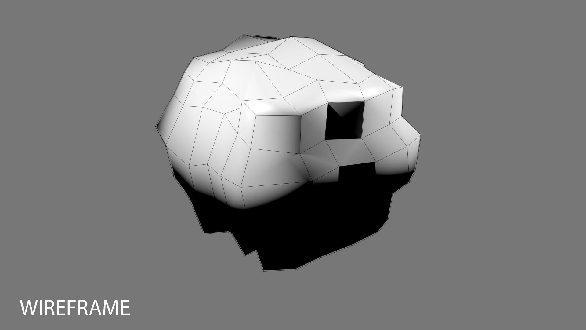 Rock 8 stone sculpture 3D model_3