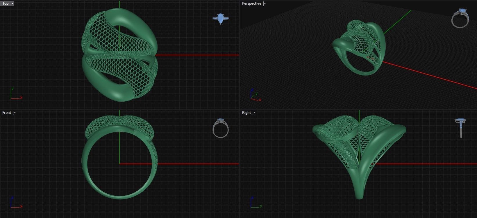 fusion ring 3D print model_1