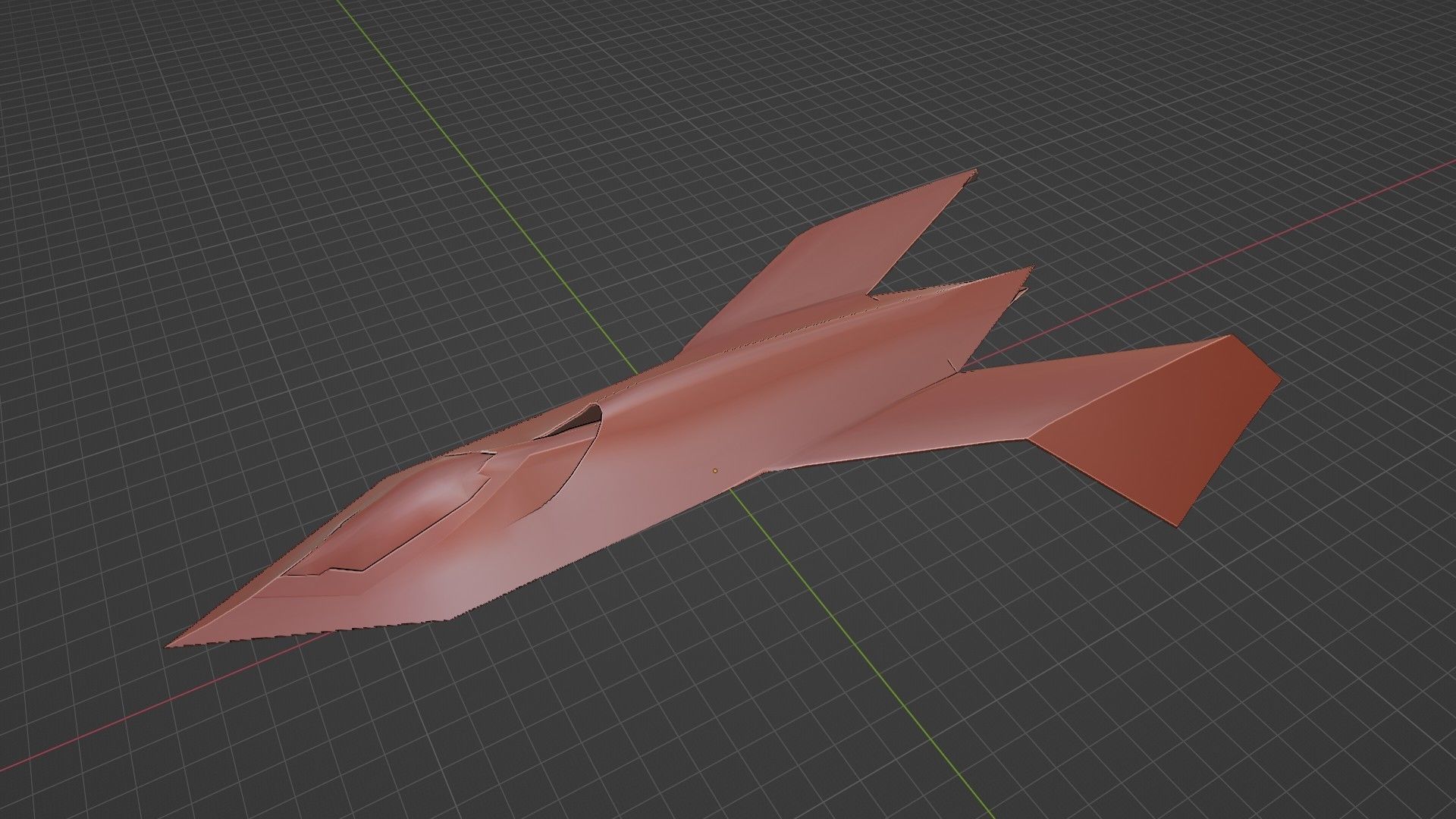 Boeing YF-118 Bird of Prey Low-poly 3D model_4