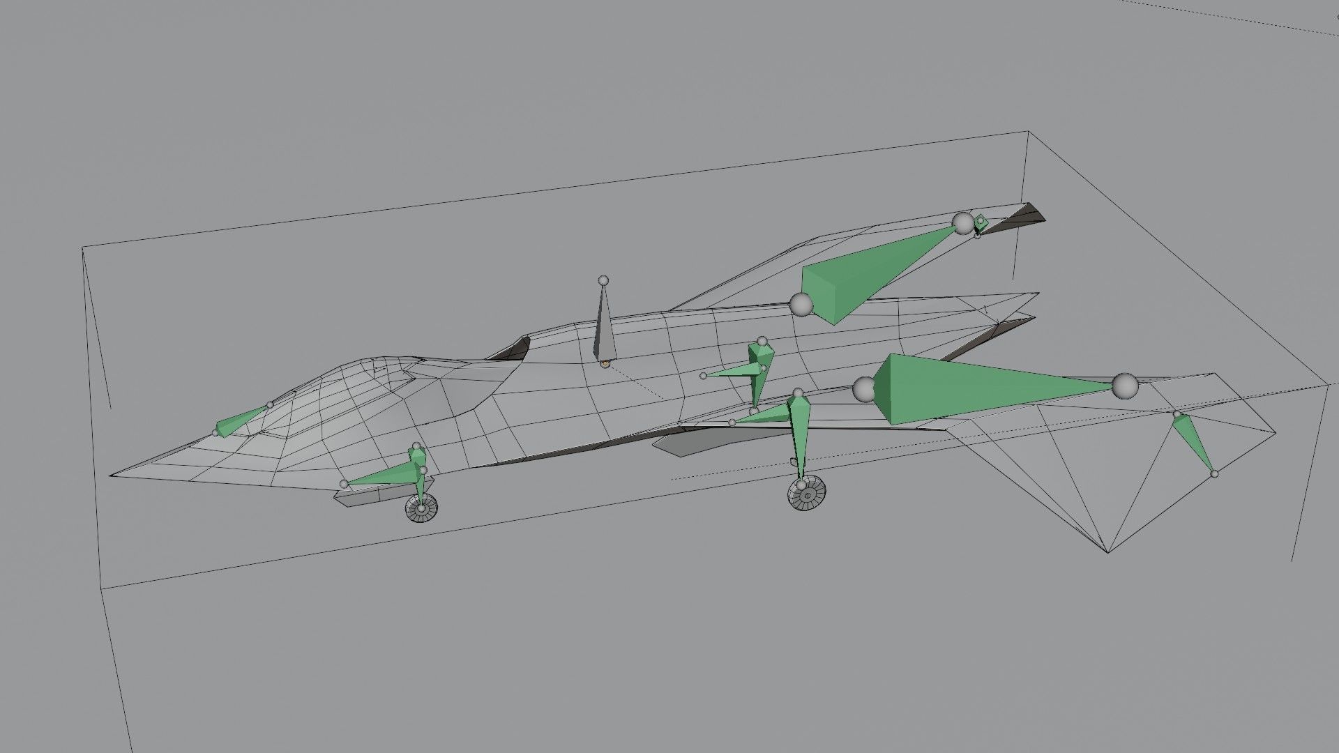 Boeing YF-118 Bird of Prey Low-poly 3D model_19