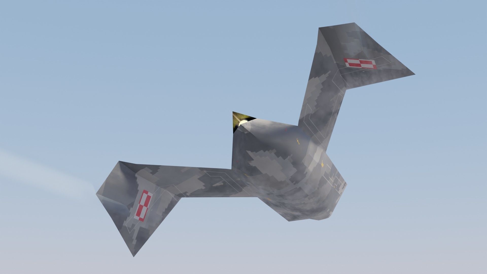 Boeing YF-118 Bird of Prey Low-poly 3D model_10