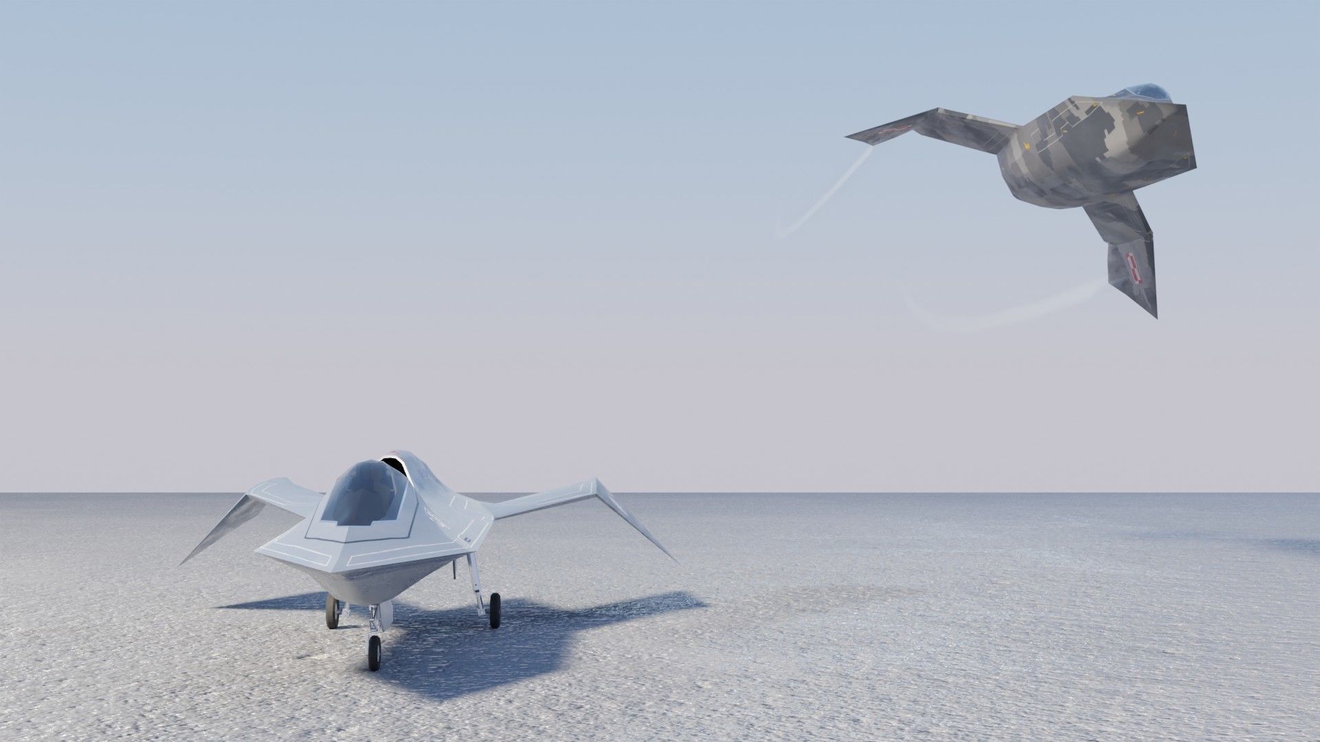 Boeing YF-118 Bird of Prey Low-poly 3D model_16