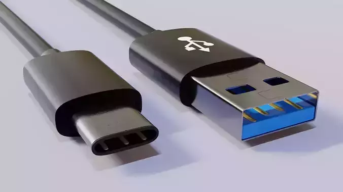 USB Type C 3D model