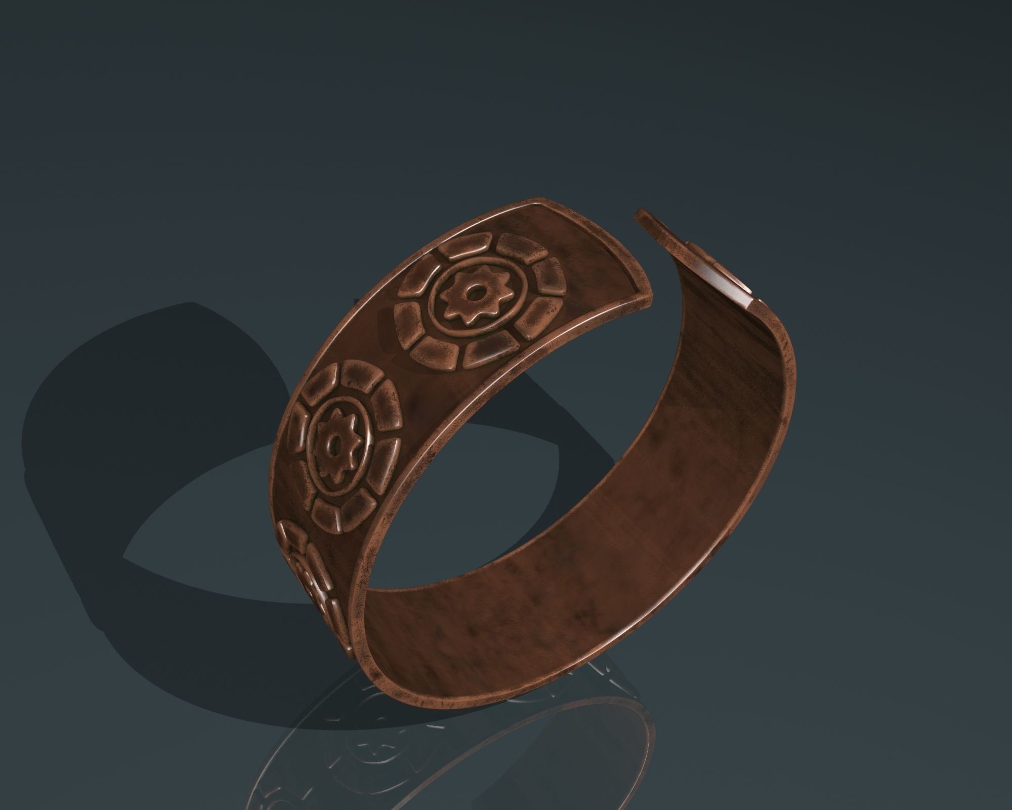  Ancient   Bracelet STL jewelry  3D print model_12