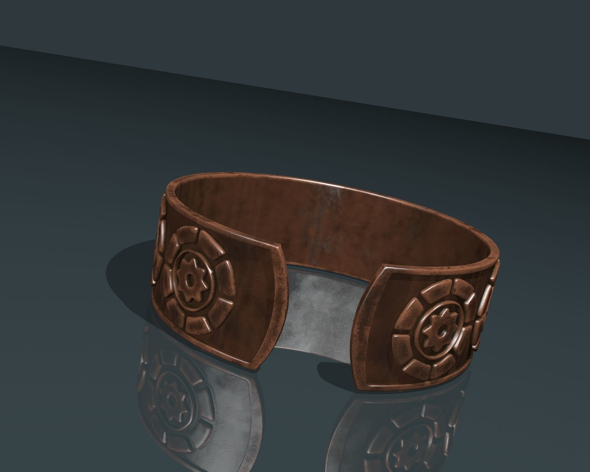  Ancient   Bracelet STL jewelry  3D print model_8