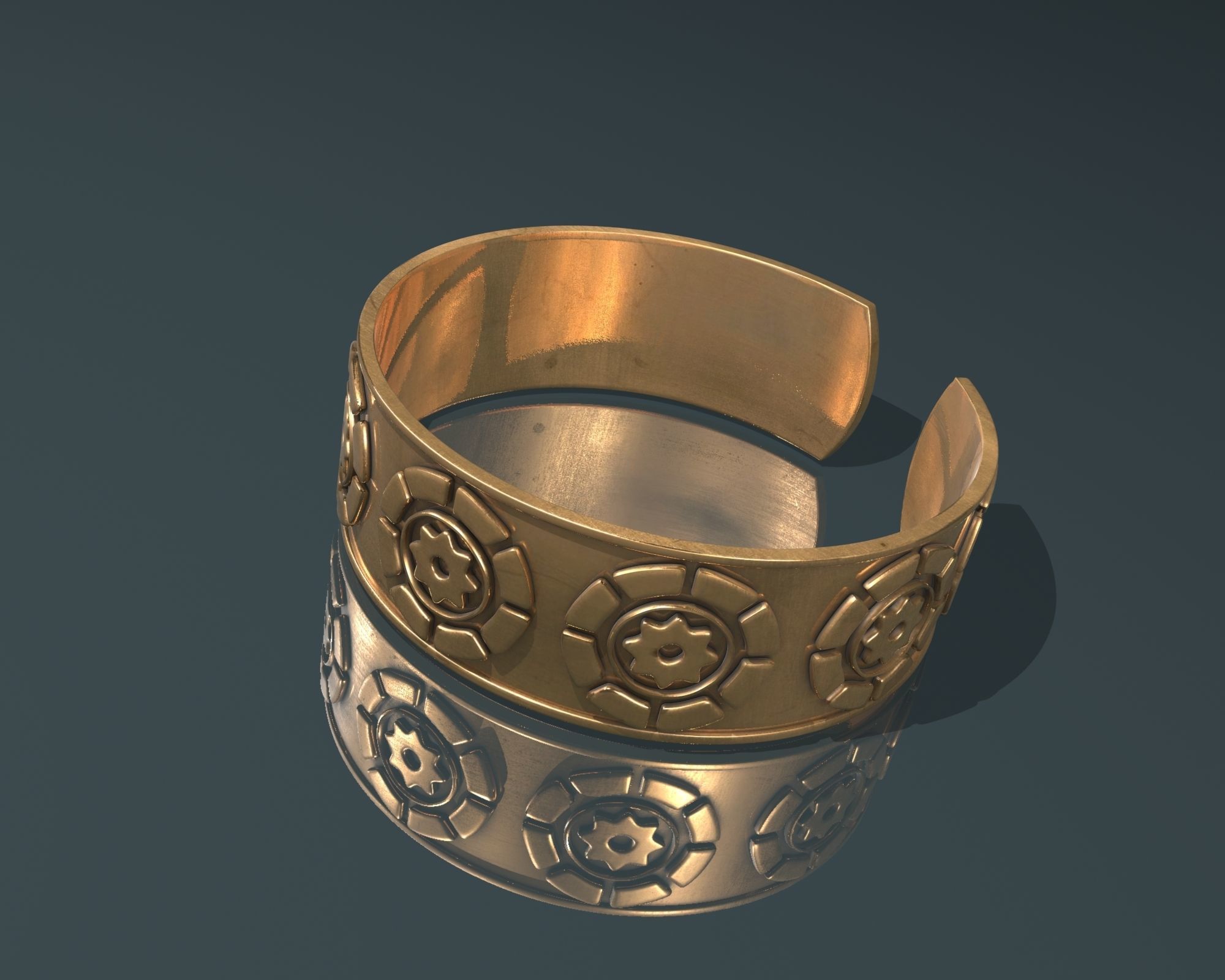  Ancient   Bracelet STL jewelry  3D print model_10