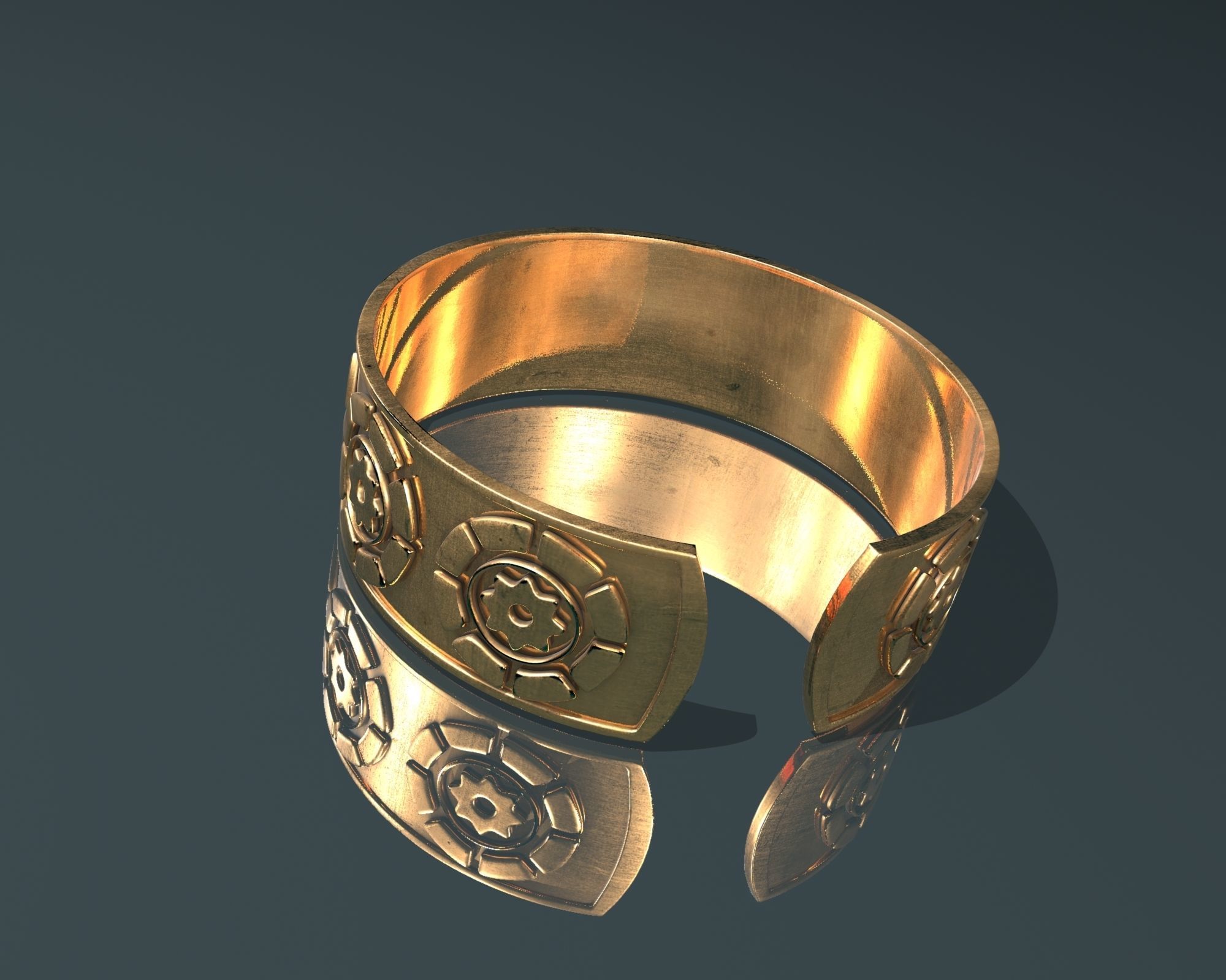  Ancient   Bracelet STL jewelry  3D print model_11