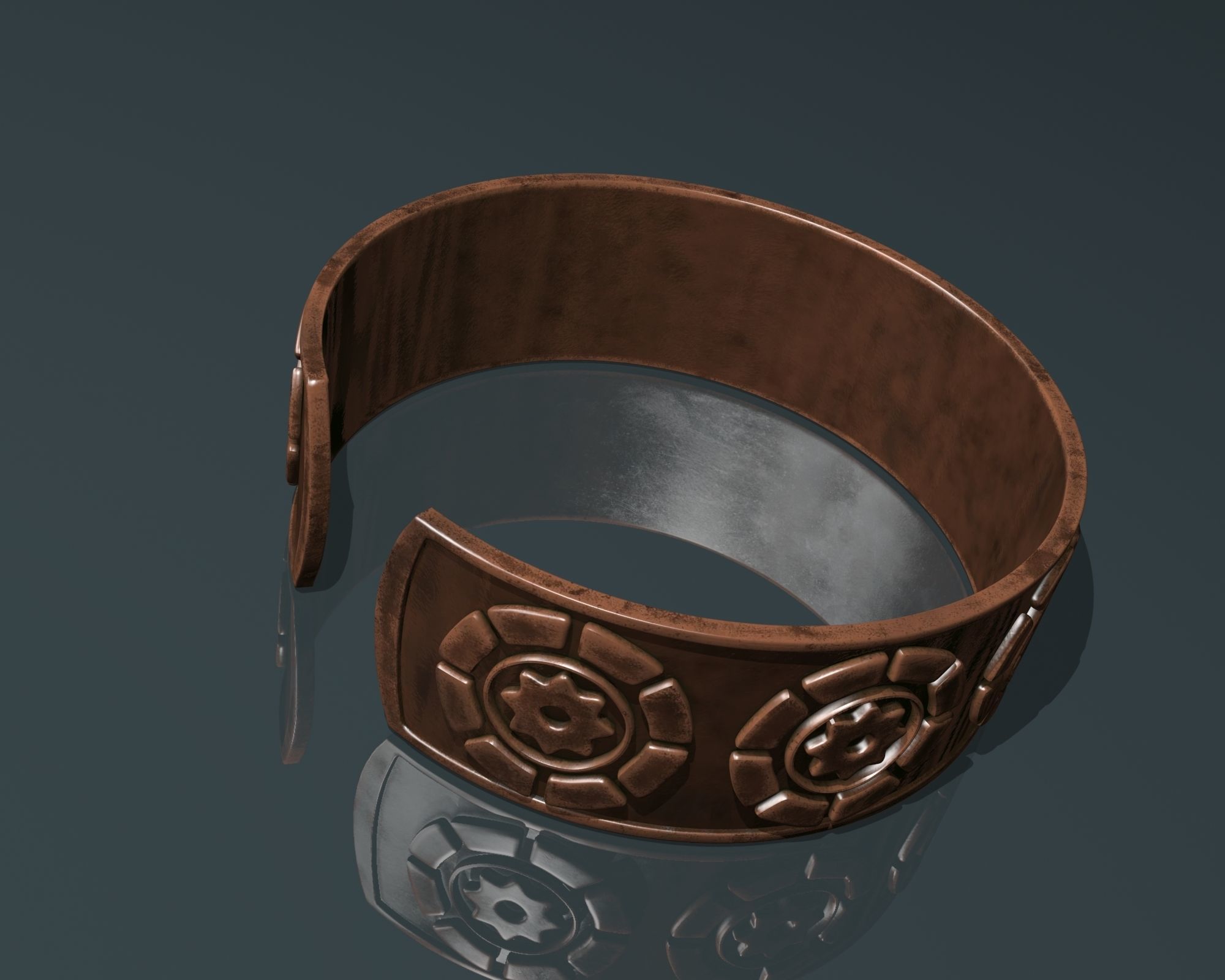  Ancient   Bracelet STL jewelry  3D print model_13
